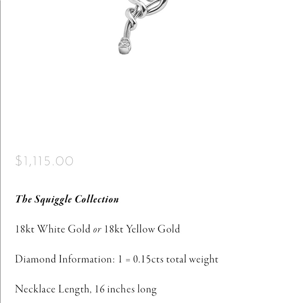 Jose Hess Squiggle Diamond Necklace - Picture 2 of 5